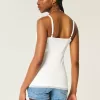 Ribbed Lace Trim Cami,Ribbed Lace Trim Cami