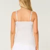 Ribbed Lace Trim Cami,Ribbed Lace Trim Cami