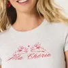 Ribbed Longer-Length Ma Chérie Graphic Baby Tee,Ribbed Longer-Length Ma Chérie Graphic Baby Tee