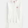 Ribbed Lunar New Year Graphic Half-Zip Top,Ribbed Lunar New Year Graphic Half-Zip Top Ribbed Lunar New Year Graphic Half-Zip Top,Ribbed Lunar New Year Graphic Half-Zip Top
