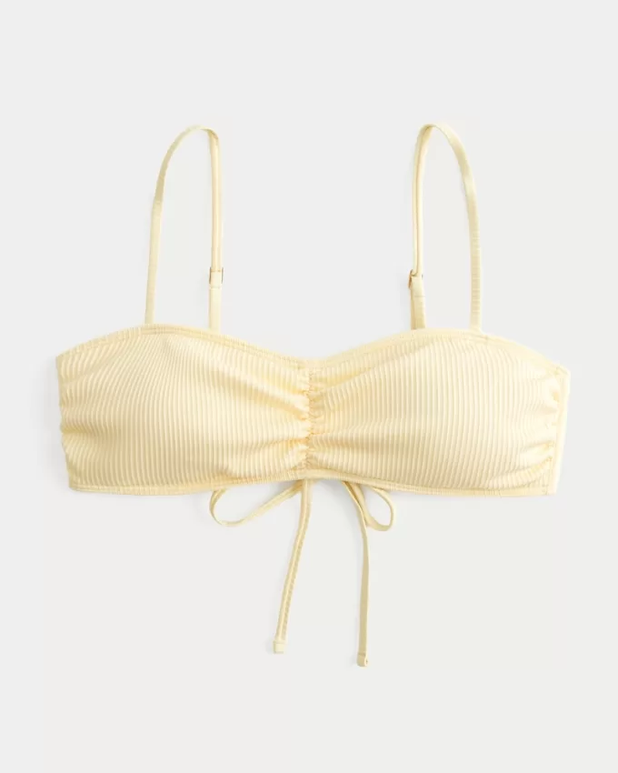 Ribbed Scoop Bikini Top,Ribbed Scoop Bikini Top