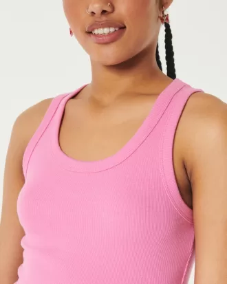 Ribbed Scoop Tank,Ribbed Scoop Tank