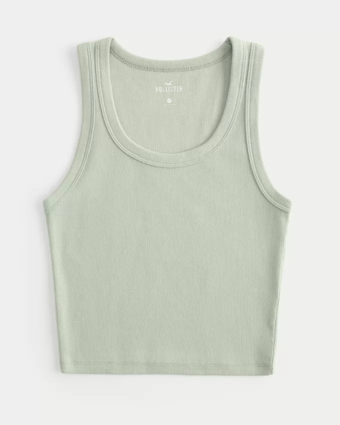 Ribbed Scoop Tank,Ribbed Scoop Tank