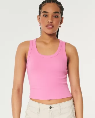 Ribbed Scoop Tank,Ribbed Scoop Tank