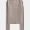 Ribbed Scoop Top,Ribbed Scoop Top