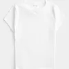 Ribbed Seamless Fabric Crew Top,Ribbed Seamless Fabric Crew Top