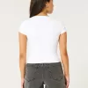 Ribbed Seamless Fabric Notch Neck Baby Tee,Ribbed Seamless Fabric Notch Neck Baby Tee