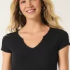 Ribbed Seamless Fabric Notch Neck Baby Tee,Ribbed Seamless Fabric Notch Neck Baby Tee