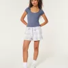 Ribbed Seamless Fabric Scoop Baby Tee,Ribbed Seamless Fabric Scoop Baby Tee