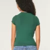 Ribbed Seamless Fabric Scoop Baby Tee,Ribbed Seamless Fabric Scoop Baby Tee
