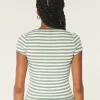 Ribbed Seamless Fabric Scoop Baby Tee,Ribbed Seamless Fabric Scoop Baby Tee