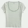 Ribbed Seamless Fabric Scoop Baby Tee,Ribbed Seamless Fabric Scoop Baby Tee