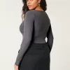 Ribbed Seamless Fabric Square-Neck Bodysuit,Ribbed Seamless Fabric Square-Neck Bodysuit