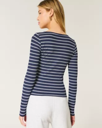 Ribbed Seamless Fabric Square-Neck Top,Ribbed Seamless Fabric Square-Neck Top Ribbed Seamless Fabric Square-Neck Top,Ribbed Seamless Fabric Square-Neck Top