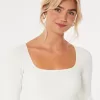 Ribbed Seamless Fabric Square-Neck Top,Ribbed Seamless Fabric Square-Neck Top Ribbed Seamless Fabric Square-Neck Top,Ribbed Seamless Fabric Square-Neck Top