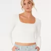 Ribbed Seamless Fabric Square-Neck Top,Ribbed Seamless Fabric Square-Neck Top Ribbed Seamless Fabric Square-Neck Top,Ribbed Seamless Fabric Square-Neck Top