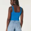 Ribbed Seamless Fabric Tank,Ribbed Seamless Fabric Tank