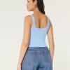 Ribbed Seamless Fabric Tank,Ribbed Seamless Fabric Tank