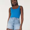 Ribbed Seamless Fabric Tank,Ribbed Seamless Fabric Tank