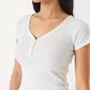 Ribbed Short-Sleeve Icon Henley,Ribbed Short-Sleeve Icon Henley