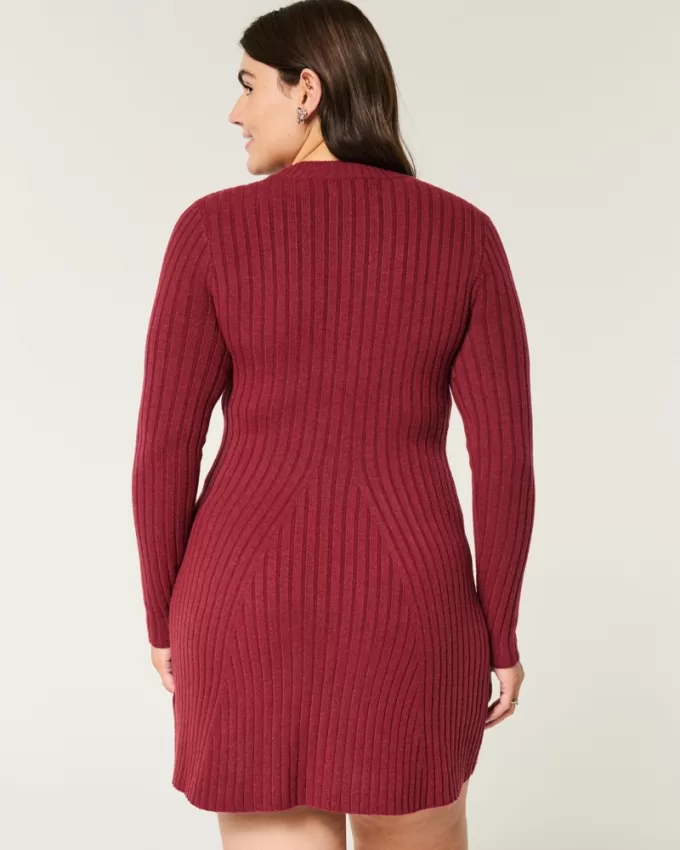 Ribbed Skater Mini Sweater Dress,Ribbed Skater Mini Sweater Dress Ribbed Skater Mini Sweater Dress,Ribbed Skater Mini Sweater Dress