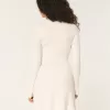 Ribbed Skater Mini Sweater Dress,Ribbed Skater Mini Sweater Dress Ribbed Skater Mini Sweater Dress,Ribbed Skater Mini Sweater Dress