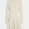 Ribbed Skater Mini Sweater Dress,Ribbed Skater Mini Sweater Dress Ribbed Skater Mini Sweater Dress,Ribbed Skater Mini Sweater Dress