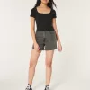Ribbed Square-Neck Baby Tee,Ribbed Square-Neck Baby Tee Ribbed Square-Neck Baby Tee,Ribbed Square-Neck Baby Tee