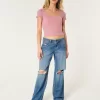 Ribbed Square-Neck Baby Tee,Ribbed Square-Neck Baby Tee Ribbed Square-Neck Baby Tee,Ribbed Square-Neck Baby Tee