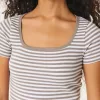 Ribbed Square-Neck Baby Tee,Ribbed Square-Neck Baby Tee Ribbed Square-Neck Baby Tee,Ribbed Square-Neck Baby Tee
