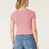 Ribbed Square-Neck Baby Tee,Ribbed Square-Neck Baby Tee Ribbed Square-Neck Baby Tee,Ribbed Square-Neck Baby Tee