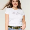 Ribbed Western Graphic Crew Baby Tee,Ribbed Western Graphic Crew Baby Tee Ribbed Western Graphic Crew Baby Tee,Ribbed Western Graphic Crew Baby Tee