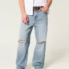 Ripped Medium Wash Baggy Jeans,Ripped Medium Wash Baggy Jeans Ripped Medium Wash Baggy Jeans,Ripped Medium Wash Baggy Jeans