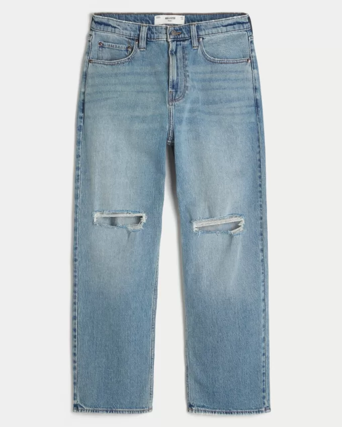 Ripped Medium Wash Baggy Jeans,Ripped Medium Wash Baggy Jeans Ripped Medium Wash Baggy Jeans,Ripped Medium Wash Baggy Jeans
