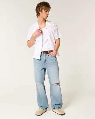 Ripped Medium Wash Baggy Jeans,Ripped Medium Wash Baggy Jeans Ripped Medium Wash Baggy Jeans,Ripped Medium Wash Baggy Jeans