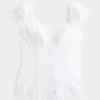Ruffle Trim Poplin Blouse,Ruffle Trim Poplin Blouse