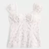 Ruffle Trim Poplin Blouse,Ruffle Trim Poplin Blouse