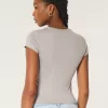 Seamless Fabric Longline Crew Baby Tee,Seamless Fabric Longline Crew Baby Tee