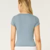 Seamless Fabric Longline Crew Baby Tee,Seamless Fabric Longline Crew Baby Tee
