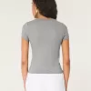 Seamless Fabric Longline Crew Baby Tee,Seamless Fabric Longline Crew Baby Tee