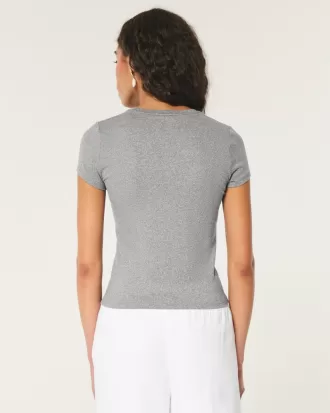 Seamless Fabric Longline Crew Baby Tee,Seamless Fabric Longline Crew Baby Tee