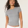 Seamless Fabric Longline Crew Baby Tee,Seamless Fabric Longline Crew Baby Tee