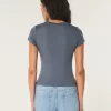 Seamless Fabric Longline Crew Baby Tee,Seamless Fabric Longline Crew Baby Tee