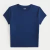 Seamless Fabric Longline Crew Baby Tee,Seamless Fabric Longline Crew Baby Tee