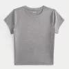 Seamless Fabric Longline Crew Baby Tee,Seamless Fabric Longline Crew Baby Tee