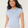 Seamless Fabric Longline Crew Baby Tee,Seamless Fabric Longline Crew Baby Tee