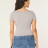 Seamless Fabric Square-Neck Baby Tee,Seamless Fabric Square-Neck Baby Tee