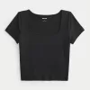 Seamless Fabric Square-Neck Baby Tee,Seamless Fabric Square-Neck Baby Tee