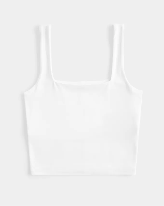 Seamless Fabric Square-Neck Tank,Seamless Fabric Square-Neck Tank
