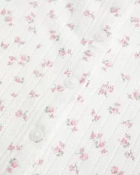 Short-Sleeve Button-Through Pointelle Top,Short-Sleeve Button-Through Pointelle Top Short-Sleeve Button-Through Pointelle Top,Short-Sleeve Button-Through Pointelle Top